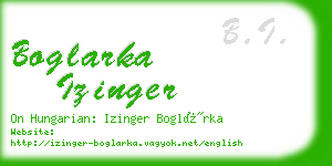 boglarka izinger business card